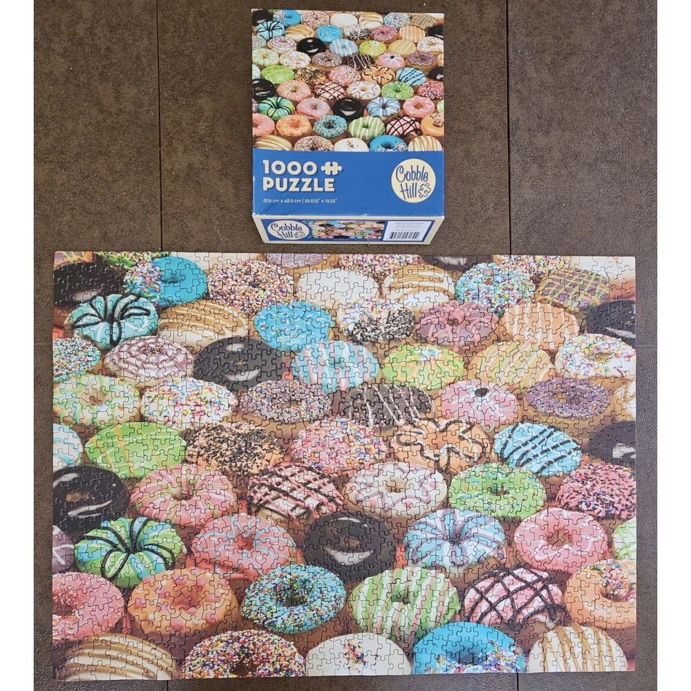 Cobble Hill Jigsaw Puzzle DOUGHNUTS Donuts 1000 Piece COMPLETE Item No 57130